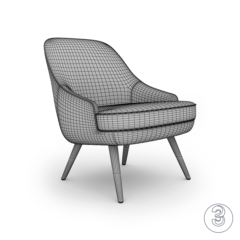 375 Armchairs By Walter Knoll 3d Model, Walter Knoll 375 Armchair