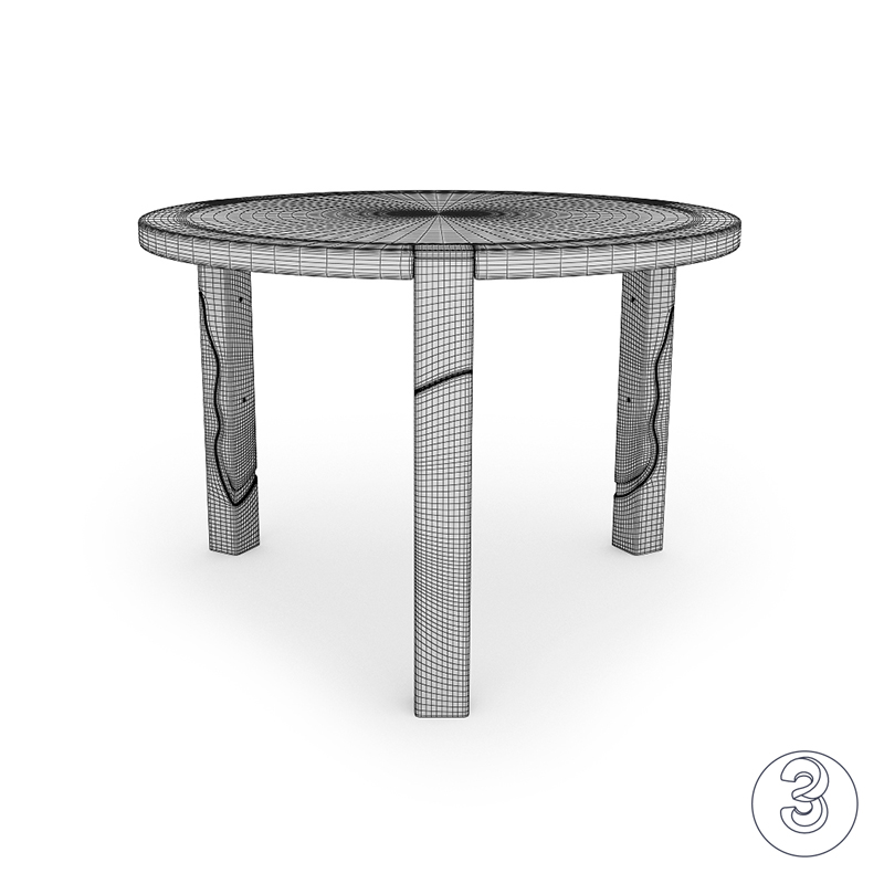 Round tables by Generic 3D model by Bimarium